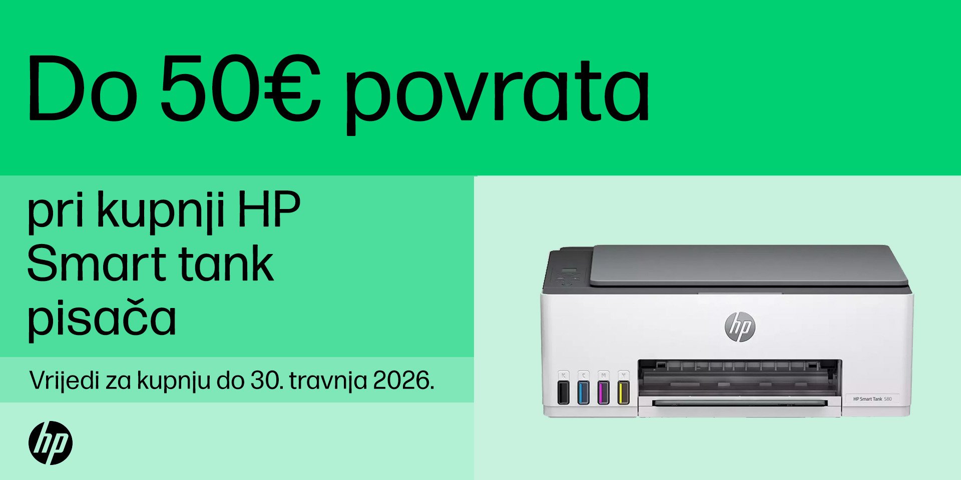 HP Smart tank - povrat nova do 50€